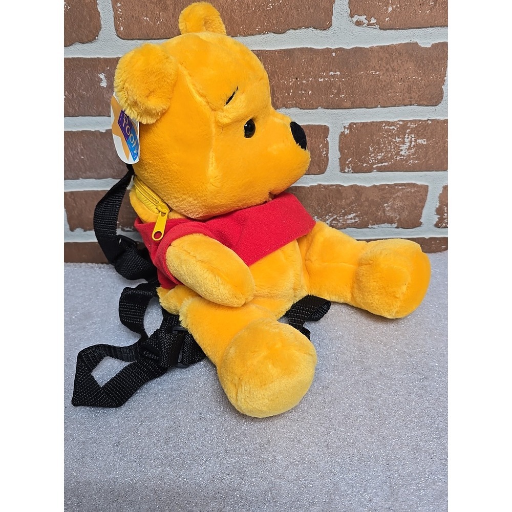 1990s Disney Plush Backpack Winnie The Pooh 15" - Picture 9 of 9